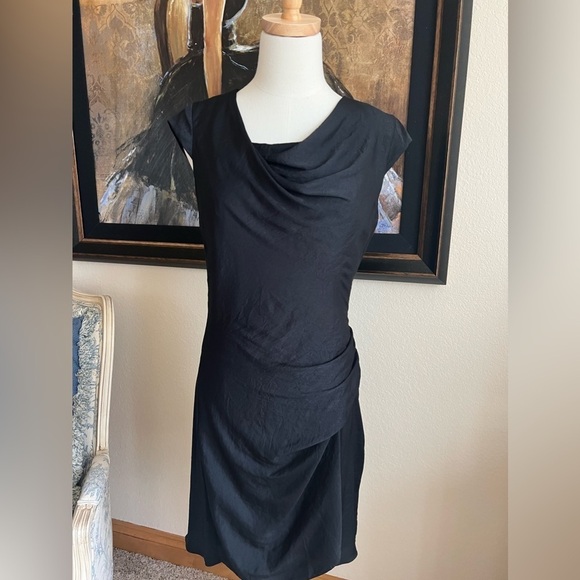 Helmut Lang Black Silky Dress Size 4 - Picture 1 of 6